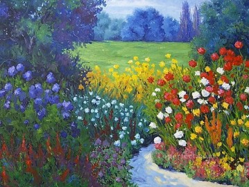 yxf040bE impressionism garden Oil Paintings